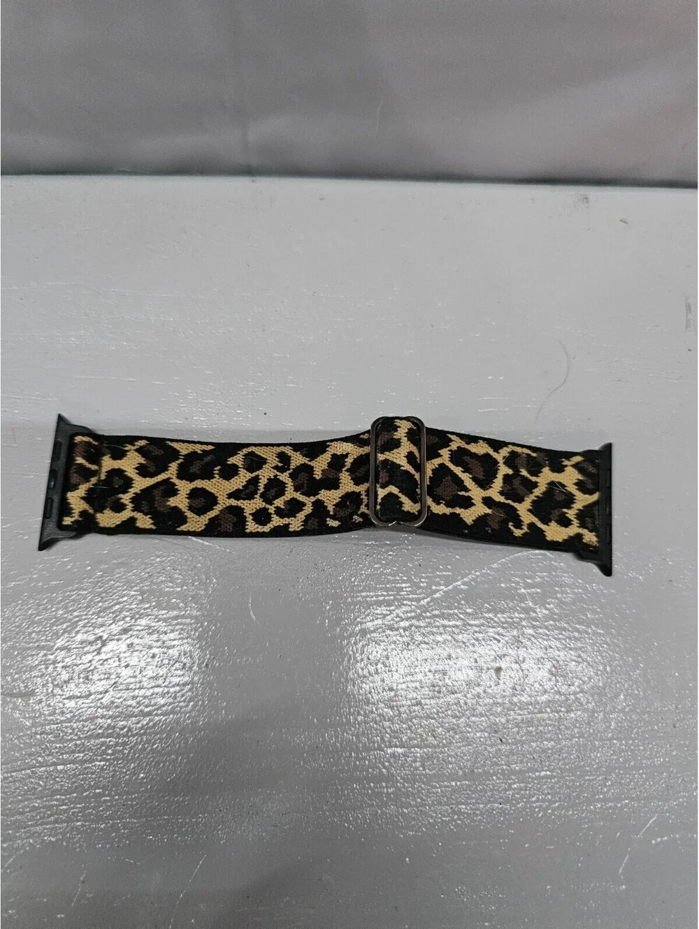 Apple Watch Band Leopard Print Elastic Stretch 38 40 41mm Fabric Preowned